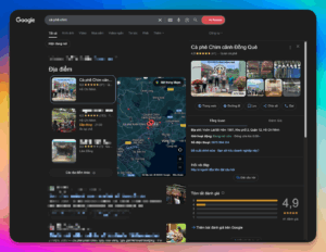 dong que top google maps voi cac tu khoa lien quan ca phe chim