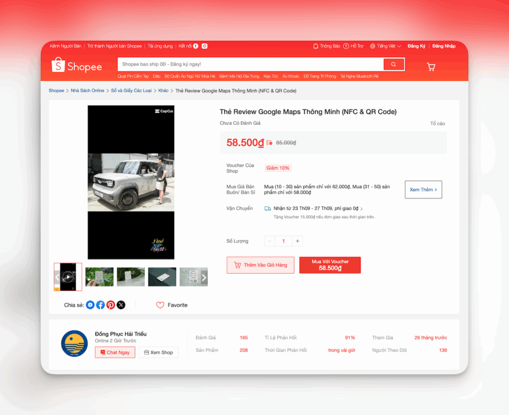 gia the review google maps fikahub tren shopee se thay doi theo doi diem