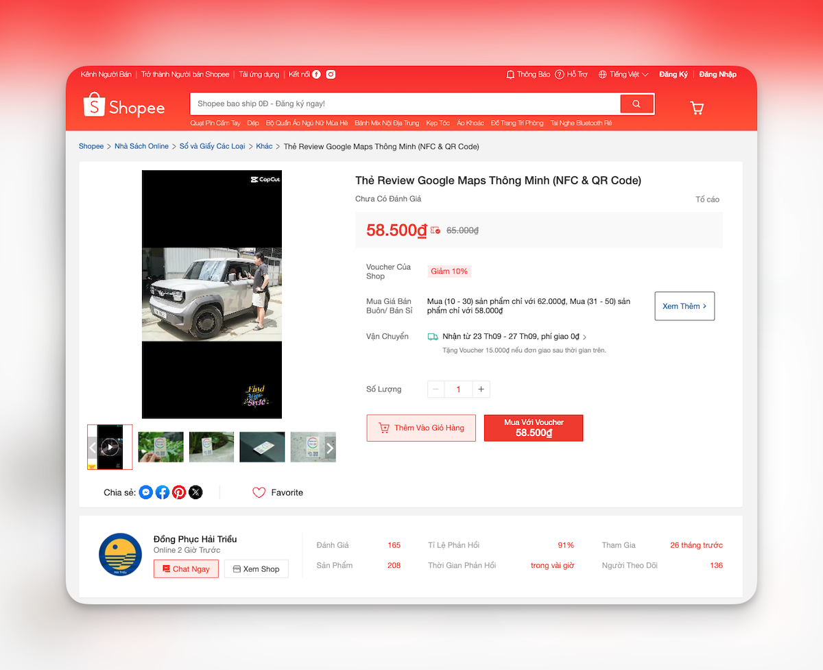 gia the review google maps fikahub tren shopee se thay doi theo doi diem