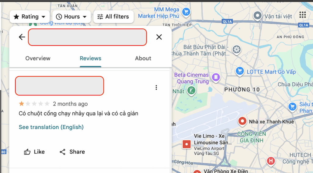 moi danh gia deu co dau vet truc tuyen de dang truy vet neu cau